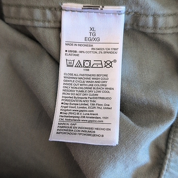 GAP Mens XL Zip Up Bomber Jacket Green Preppy Casual Contemporary Minimalist - Picture 8 of 8